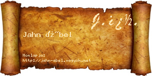 Jahn Ábel névjegykártya