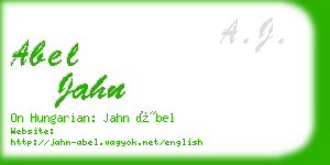 abel jahn business card